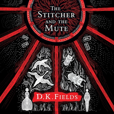The Stitcher and the Mute – omslag til lydbogen af D.K. Fields