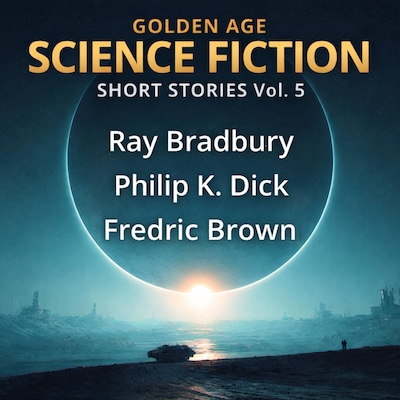 Golden Age Science Fiction Short Stories Vol. 5 – omslag til lydbogen af Philip K. Dick, Ray Bradbury, Fredric Brown
