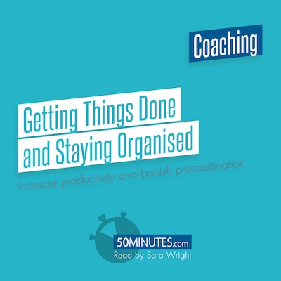 Getting Things Done and Staying Organised – omslag til lydbogen af 50Minutes
