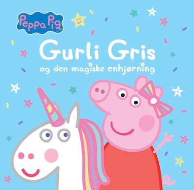 Gurli Gris og den magiske enhjørning – omslag til lydbogen af Gurli Gris