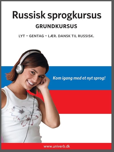 Russisk sprogkursus Grundkursus – omslag til lydbogen af Univerb