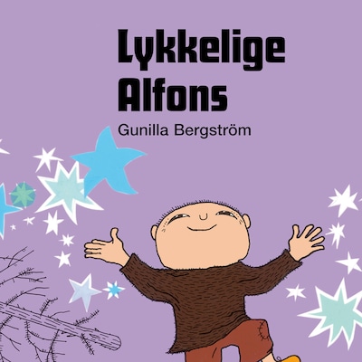 Lykkelige Alfons Åberg – omslag til lydbogen af Gunilla Bergström