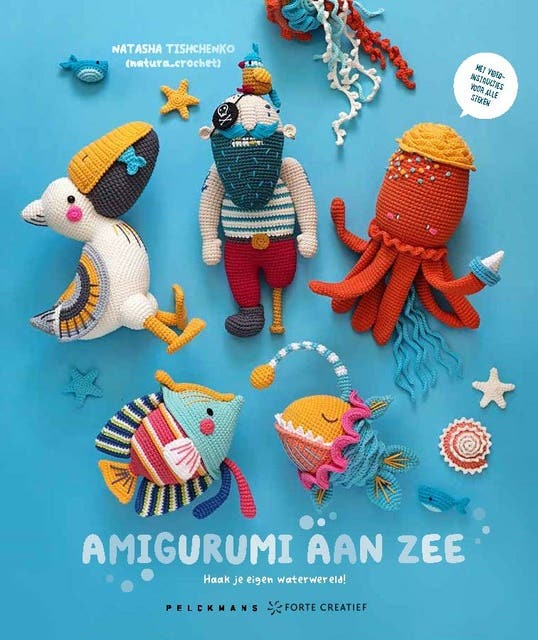 Amigurumi aan zee – omslag van het luisterboek van Natura Crochet