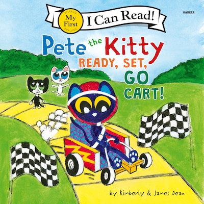 Pete the Kitty: Ready, Set, Go-Cart! – omslag til lydbogen af James Dean, Kimberly Dean