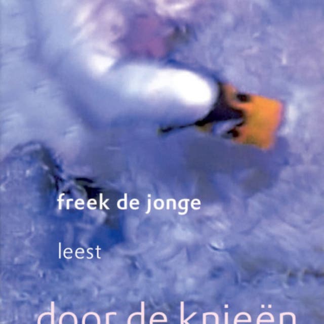 Door de knieën – omslag van het luisterboek van Freek de Jonge