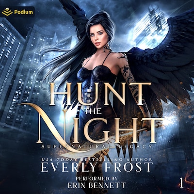 Hunt the Night – omslag til lydbogen af Everly Frost