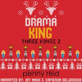 Drama King: A Holiday Romantic Comedy – omslag till ljudboken av Penny Reid