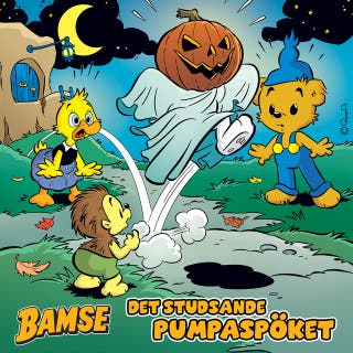 Bamse. Det studsande pumpaspöket – omslag till ljudboken av Jimmy Wallin