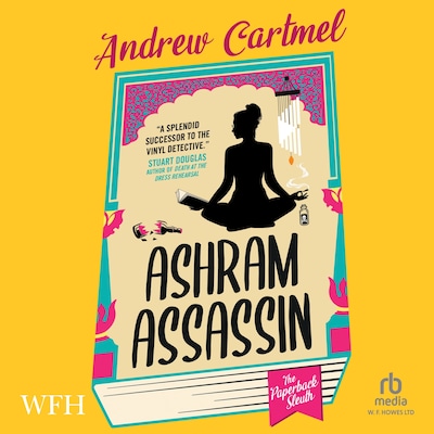 Ashram Assassin – omslag til lydbogen af Andrew Cartmel