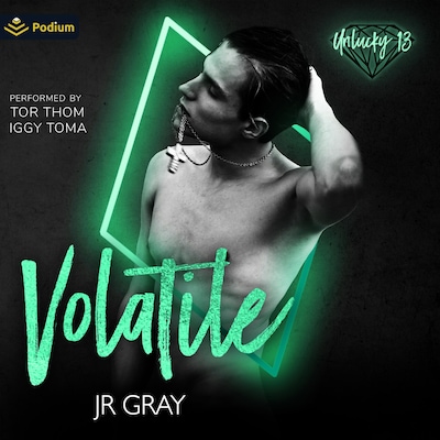 Volatile – omslag til lydbogen af J.R. Gray