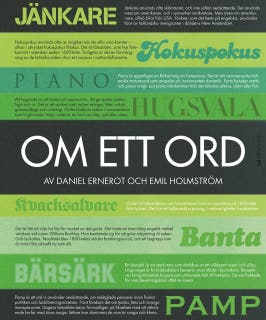 Om ett ord – omslag till ljudboken av Daniel Ernerot,Emil Holmström