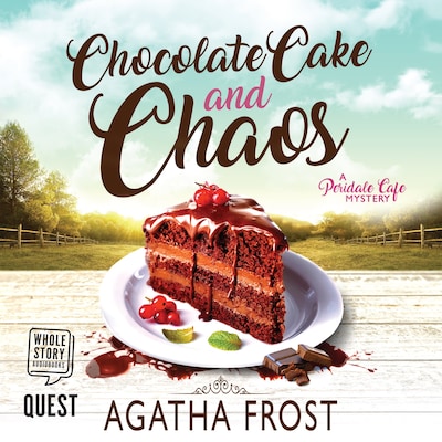 Chocolate Cake and Chaos – omslag til lydbogen af Agatha Frost
