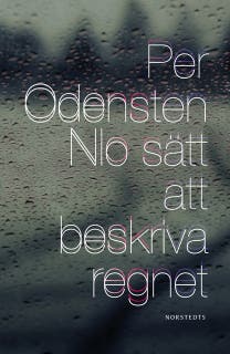 Nio sätt att beskriva regnet – omslag till ljudboken av Per Odensten