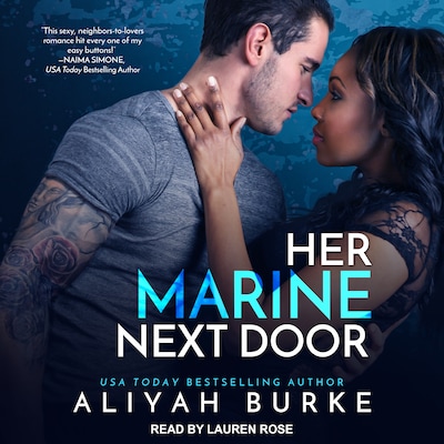 Her Marine Next Door – omslag til lydbogen af Aliyah Burke