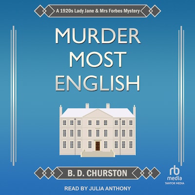 Murder Most English – omslag til lydbogen af B. D. Churston