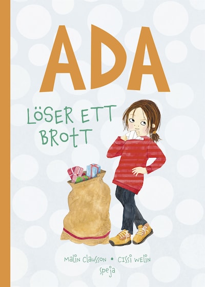 Ada löser ett brott – omslag till ljudboken av Malin Clausson