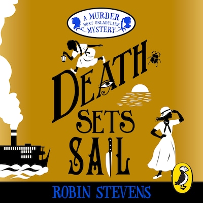 Death Sets Sail – omslag til lydbogen af Robin Stevens