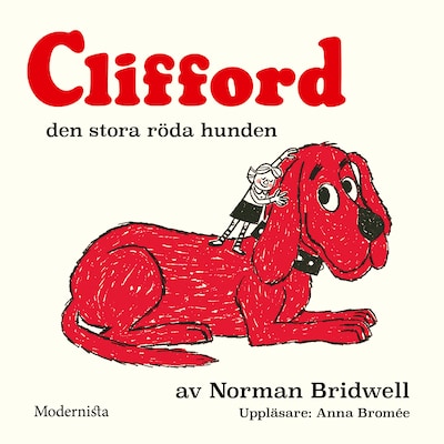 Clifford den stora röda hunden – omslag till ljudboken av Norman Bridwell