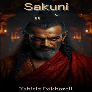 SAKUNI – omslag till ljudboken av Kshitiz Pokharell