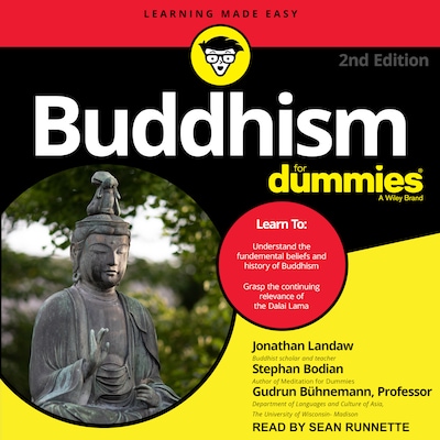 Buddhism For Dummies – omslag til lydbogen af Jonathan Landaw, Stephan Bodian, Gudrun Buhnemann