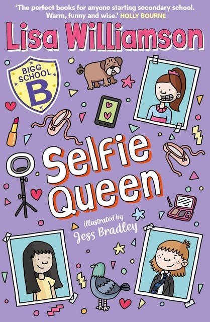 Bigg School: Selfie Queen – omslag til lydbogen af Lisa Williamson