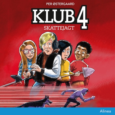 Klub 4 - Skattejagt – omslag til lydbogen af Per Østergaard