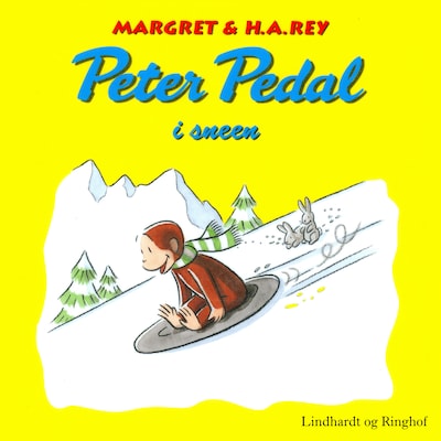 Peter Pedal i sneen – omslag til lydbogen af H.A. Rey
