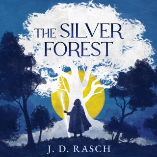 The Silver Forest – omslag till ljudboken av J. D. Rasch