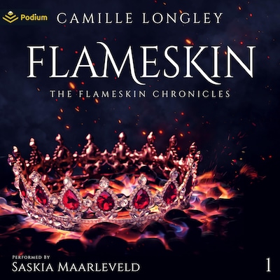 Flameskin – omslag til lydbogen af Camille Longley
