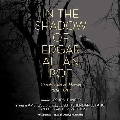 In the Shadow of Edgar Allan Poe – omslag til lydbogen af Leslie S. Klinger, Ambrose Bierce, Joseph Sheridan Le Fanu