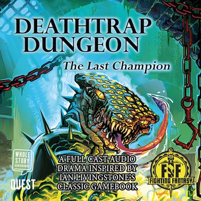 Deathtrap Dungeon: The Last Champion – omslag til lydbogen af David Smith