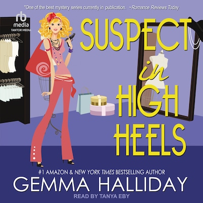 Suspect in High Heels – omslag til lydbogen af Gemma Halliday