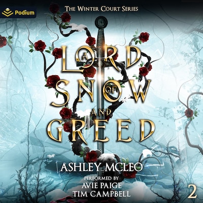 A Lord of Snow and Greed – omslag til lydbogen af Ashley McLeo