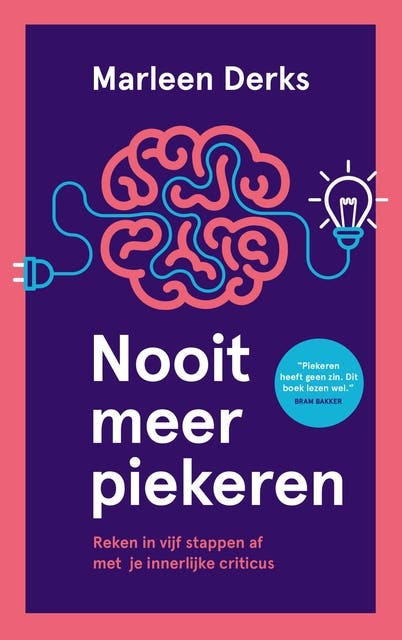 Nooit meer piekeren – omslag van het luisterboek van Marleen Derks