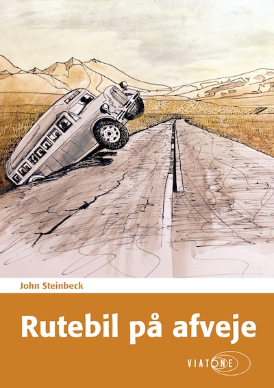 Rutebil på afveje – omslag til lydbogen af John Steinbeck