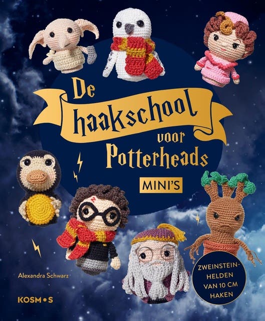 De haakschool voor Potterheads mini's: Zweinsteinhelden van 10 cm haken – omslag van het luisterboek van Alexandra Schwarz