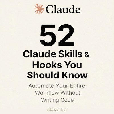 52 Claude Code Skills & Hooks You Should Know – omslag til lydbogen af Jake Morrison