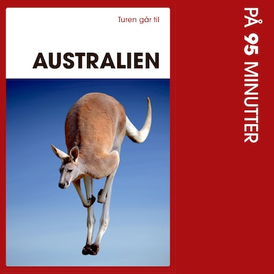 Turen går til Australien på 95 minutter – omslag til lydbogen af Lars Jensen