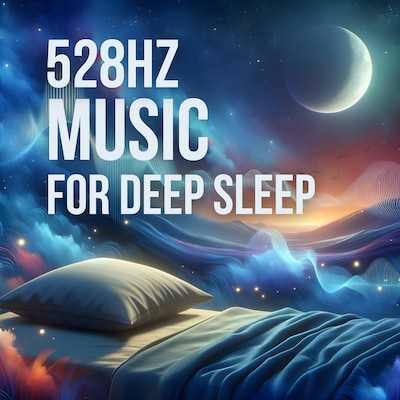 528Hz Music For Deep Sleep – omslag til lydbogen af NightTide Music - Music For Sleep