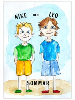 Nike och Leo - SOMMAR – omslag till ljudboken av Kristina Klintenberg
