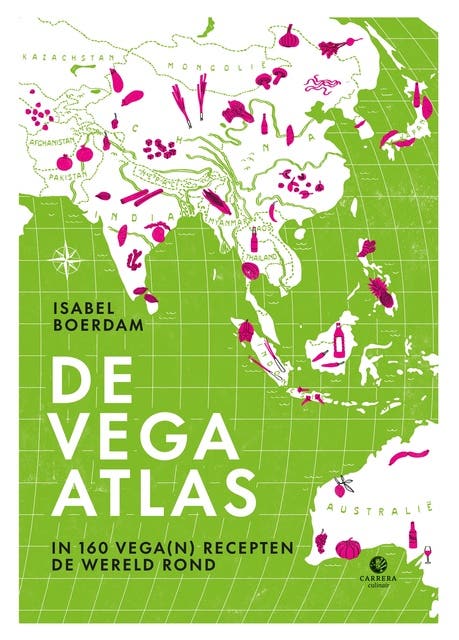 De vega atlas: In 160 vega(n) recepten de wereld rond – omslag van het luisterboek van Isabel Boerdam