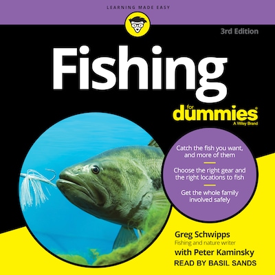 Fishing For Dummies – omslag til lydbogen af Peter Kaminsky, Greg Schwipps