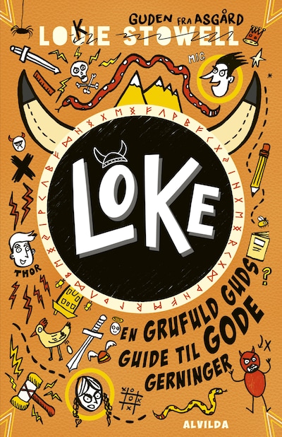 Loke 1: En grufuld guds guide til gode gerninger – omslag til lydbogen af Louie Stowell
