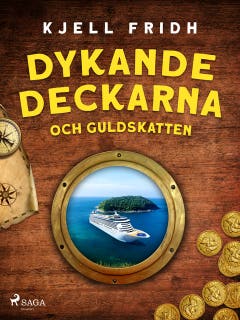 Dykande deckarna och guldskatten – omslag till ljudboken av Kjell Fridh