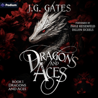 Dragons and Aces – omslag til lydbogen af J. G. Gates