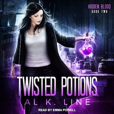 Twisted Potions – omslag til lydbogen af Al K. Line