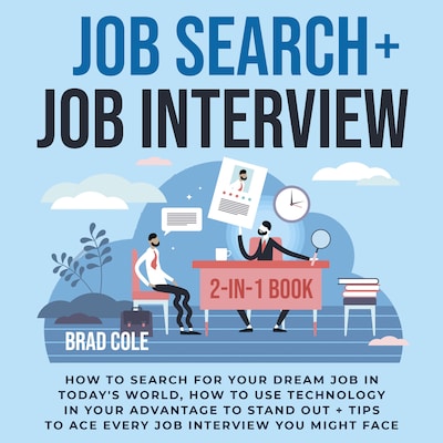 Job Search + Job Interview 2-in-1 Book – omslag til lydbogen af Brad Cole