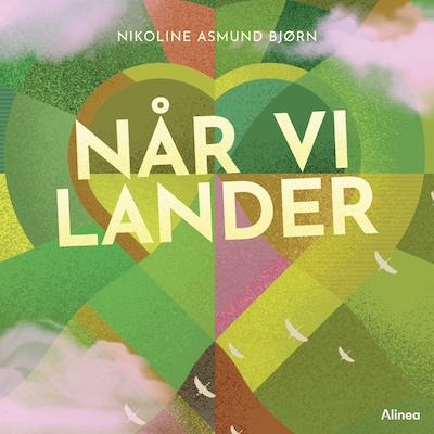 Når vi lander, Sort Læseklub – omslag til lydbogen af Nikoline Asmund Bjørn
