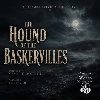 The Hound of the Baskervilles – omslag till ljudboken av Sir Arthur Conan Doyle