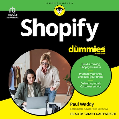 Shopify For Dummies – omslag til lydbogen af Paul Waddy